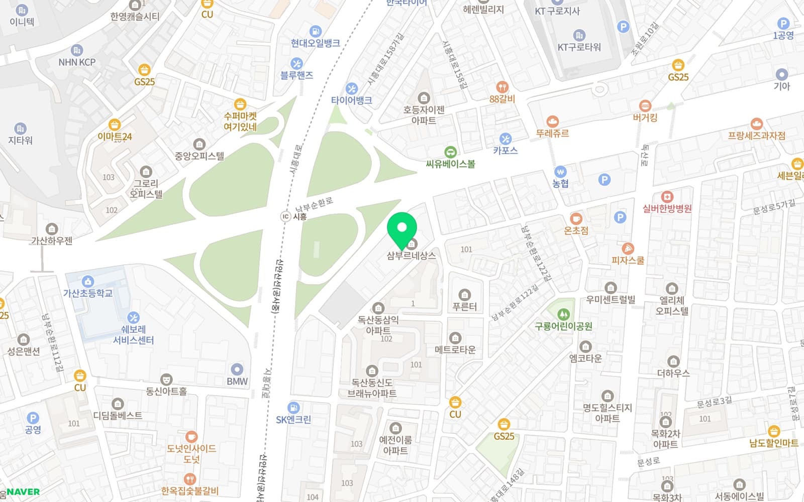 서울특별시 금천구 시흥대로152길 11-43 정적 지도